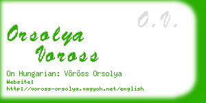 orsolya voross business card